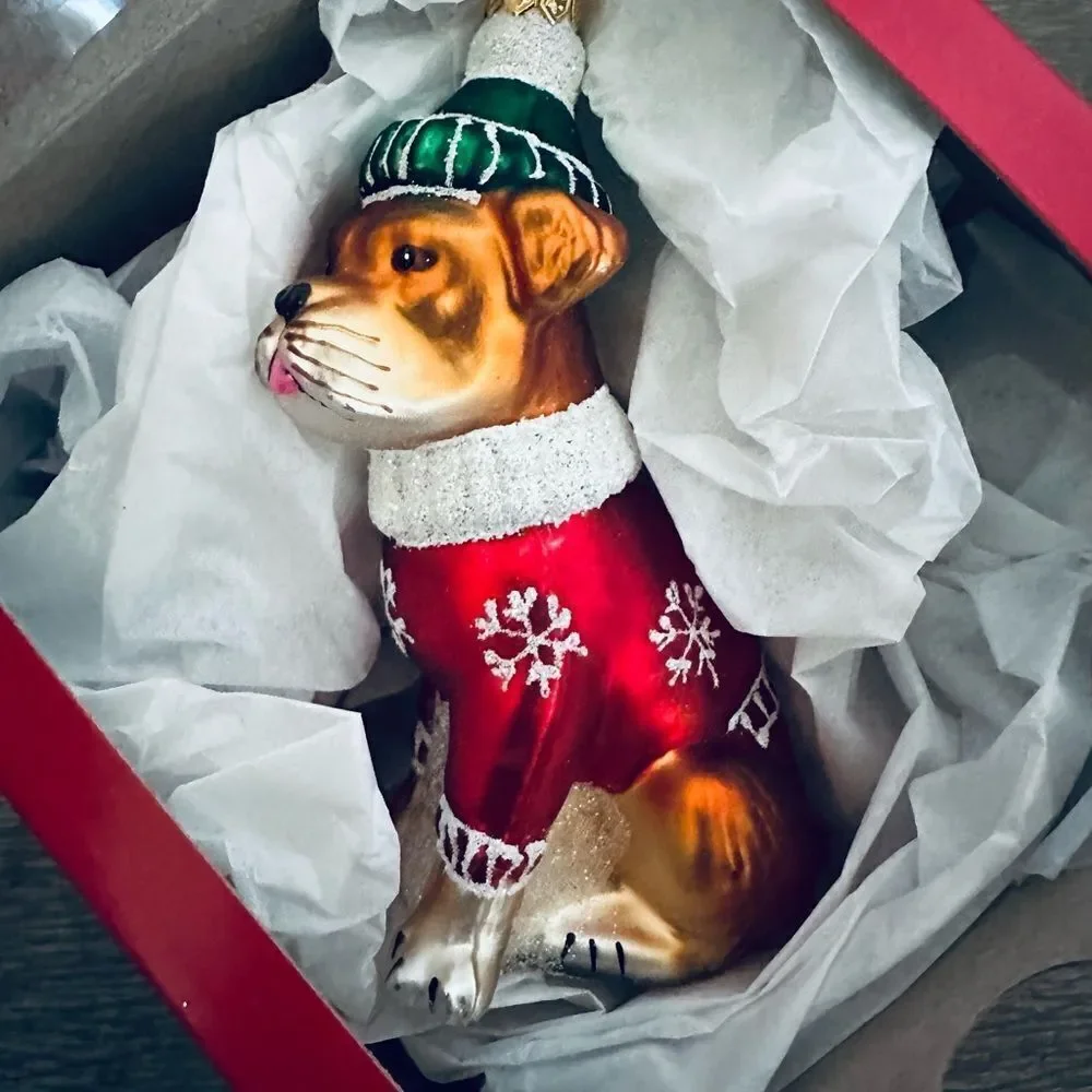 Boxer Dog Polish Handmade Christmas Holiday Ornament